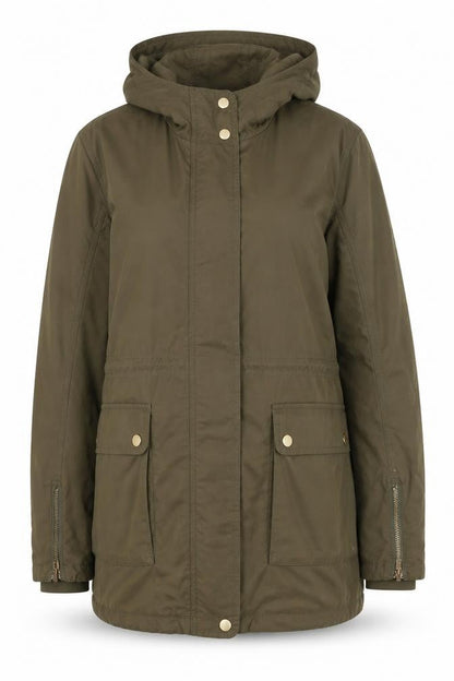 Womens UK Size 8 Mango Green Parka Coat