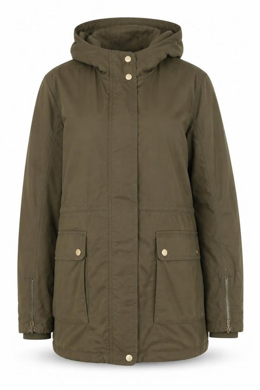 Womens UK Size 8 Mango Green Parka Coat