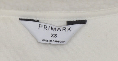 Womens UK Size XS Primark Ivory Pullover Sweatshirt