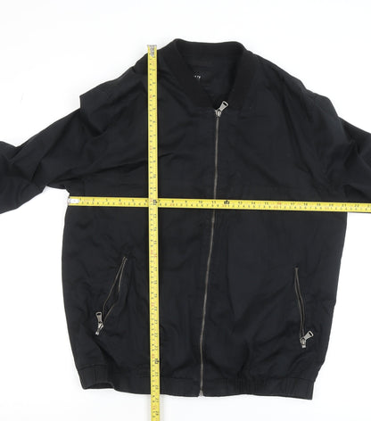 Mens UK Size 54 H&M Black Bomber Jacket
