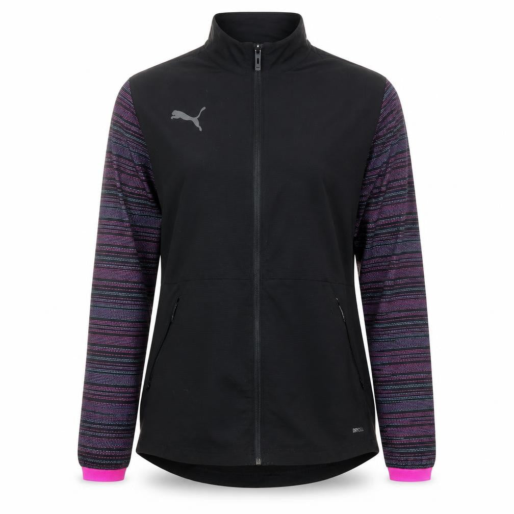Puma Womens Black Slim Fit Track Jacket Size S Long Sleeve