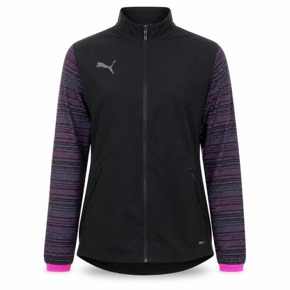 Puma Womens Black Slim Fit Track Jacket Size S Long Sleeve