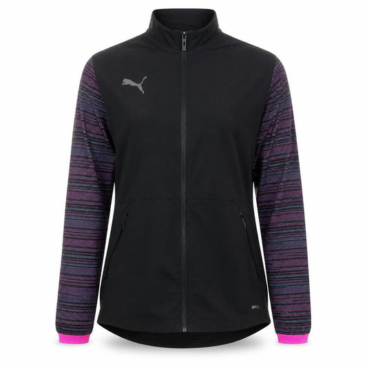 Puma Womens Black Slim Fit Track Jacket Size S Long Sleeve