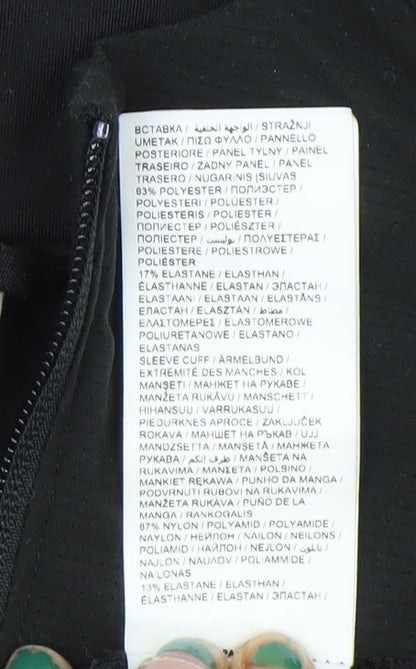 Puma Womens Black Slim Fit Track Jacket Size S Long Sleeve