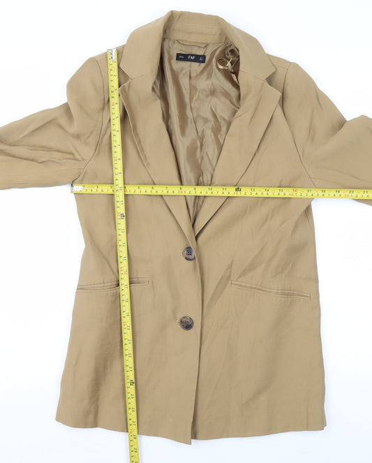 Womens UK Size 8 F&F Regular Beige Blazer