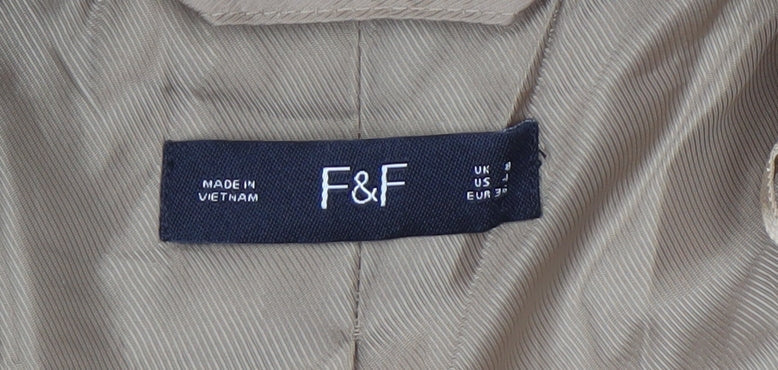 Womens UK Size 8 F&F Regular Beige Blazer