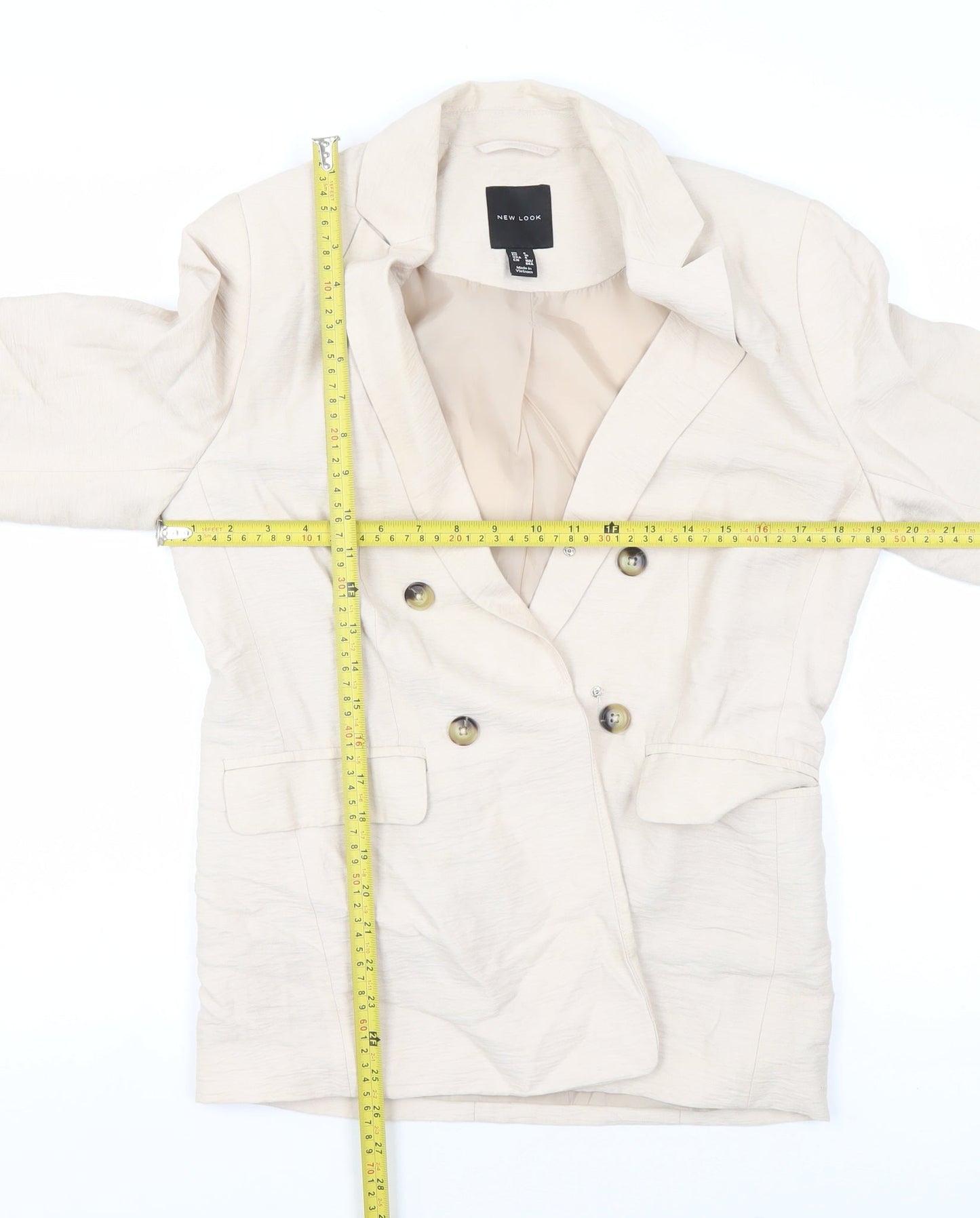 Womens UK Size 8 New Look Regular Beige Blazer