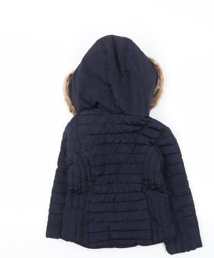 Girls UK Size 6 Years Joules Blue Puffer Jacket