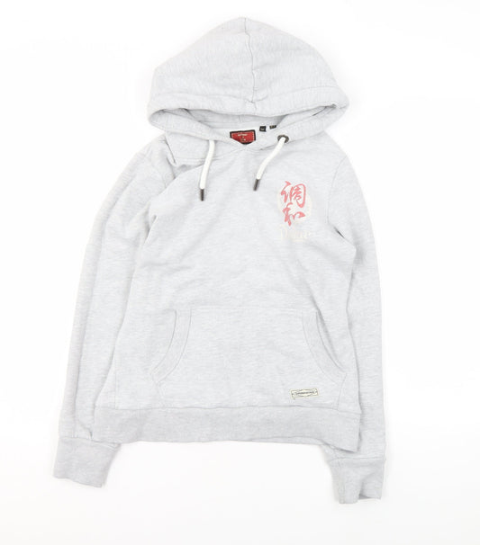Womens UK Size 12 Superdry Grey Pullover Hoodie