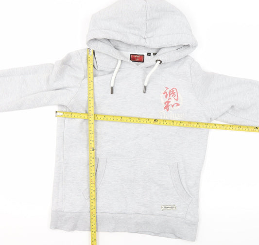 Womens UK Size 12 Superdry Grey Pullover Hoodie