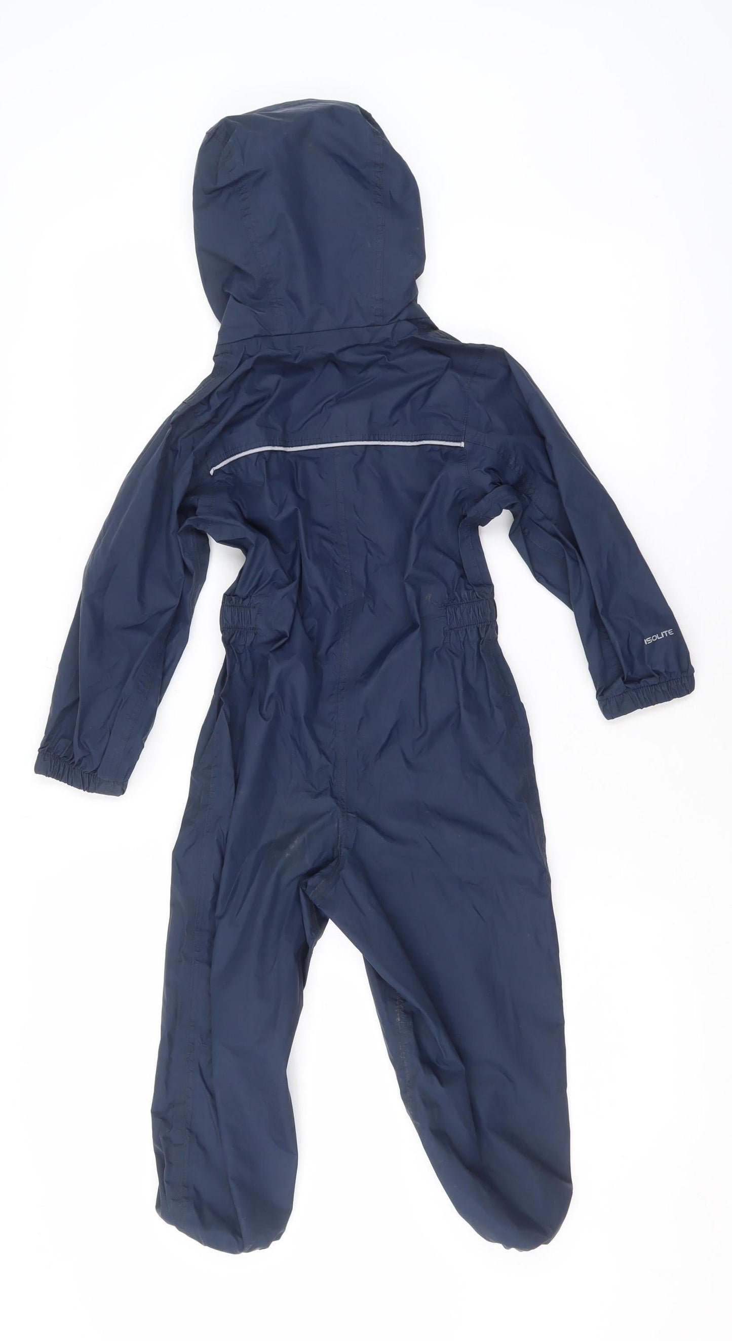 Regatta Boys Blue Waterproof Hooded Snowsuit 4-5 Years Full Zip Lined