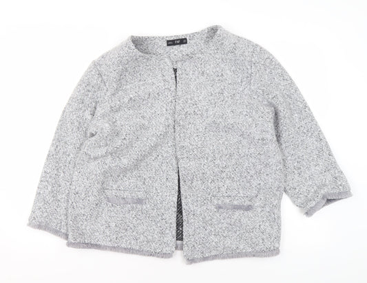 Womens UK Size 20 F&F Grey Cardigan Jumper