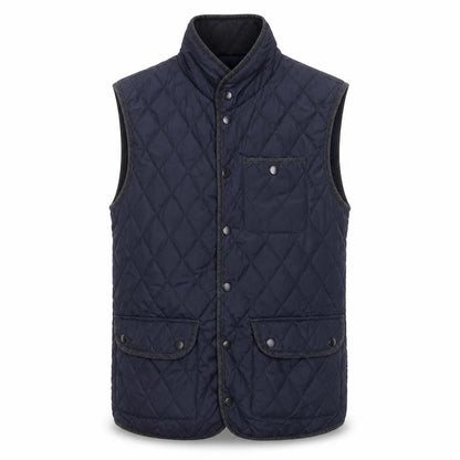 River Island Men's Blue Quilted Waistcoat S Regular Fit Polyester
