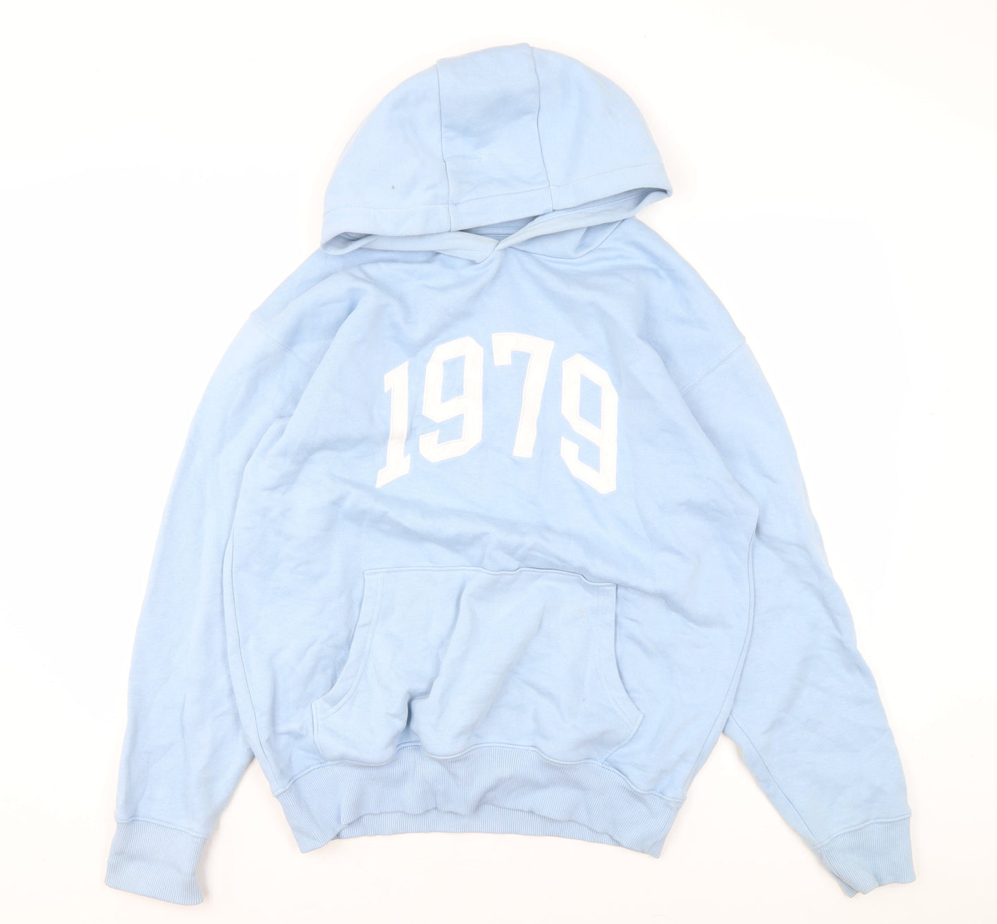 Mens UK Size S F&F Blue Pullover Hoodie