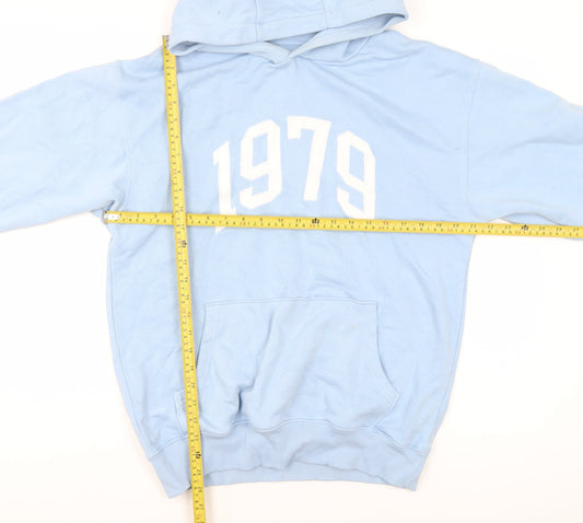 Mens UK Size S F&F Blue Pullover Hoodie