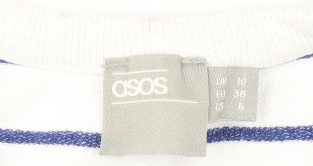 Womens UK Size 10 ASOS White Pullover Sweatshirt