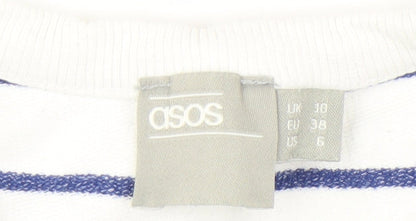Womens UK Size 10 ASOS White Pullover Sweatshirt