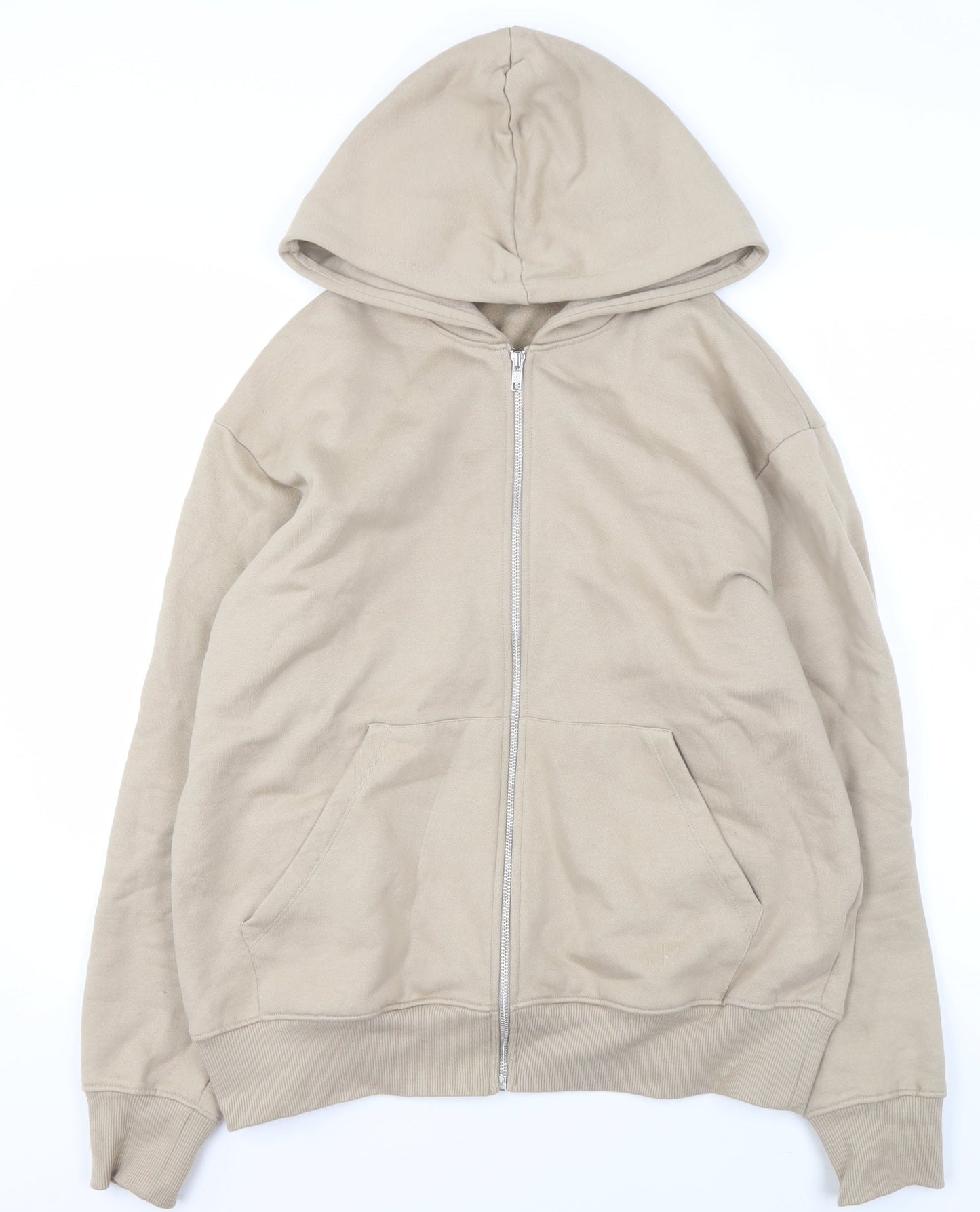 Mens UK Size M ASOS DESIGN Beige Full Zip Hoodie