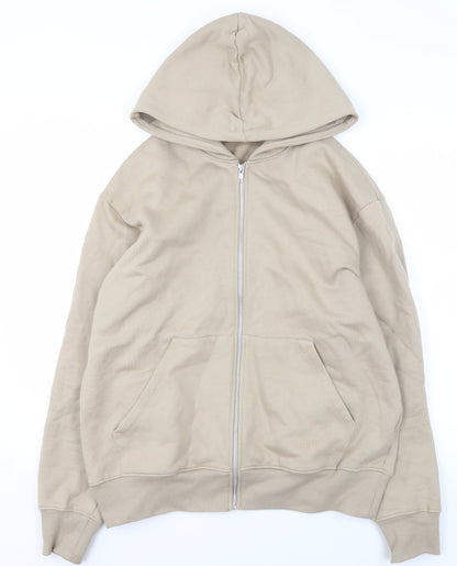 Mens UK Size M ASOS DESIGN Beige Full Zip Hoodie