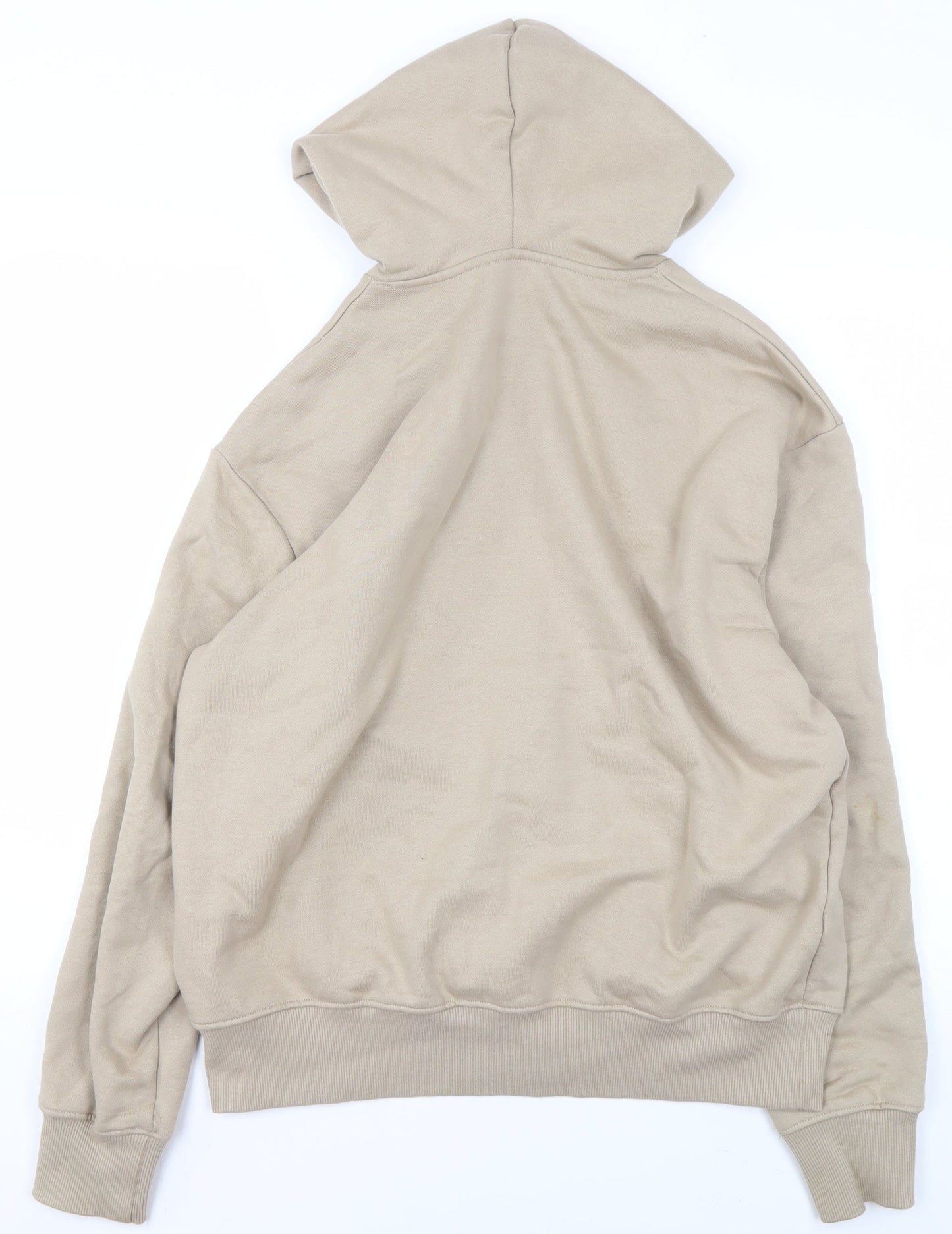 Mens UK Size M ASOS DESIGN Beige Full Zip Hoodie