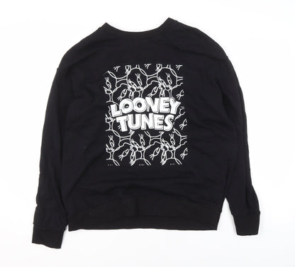 Womens UK Size 12-14 George Black Pullover Sweatshirt