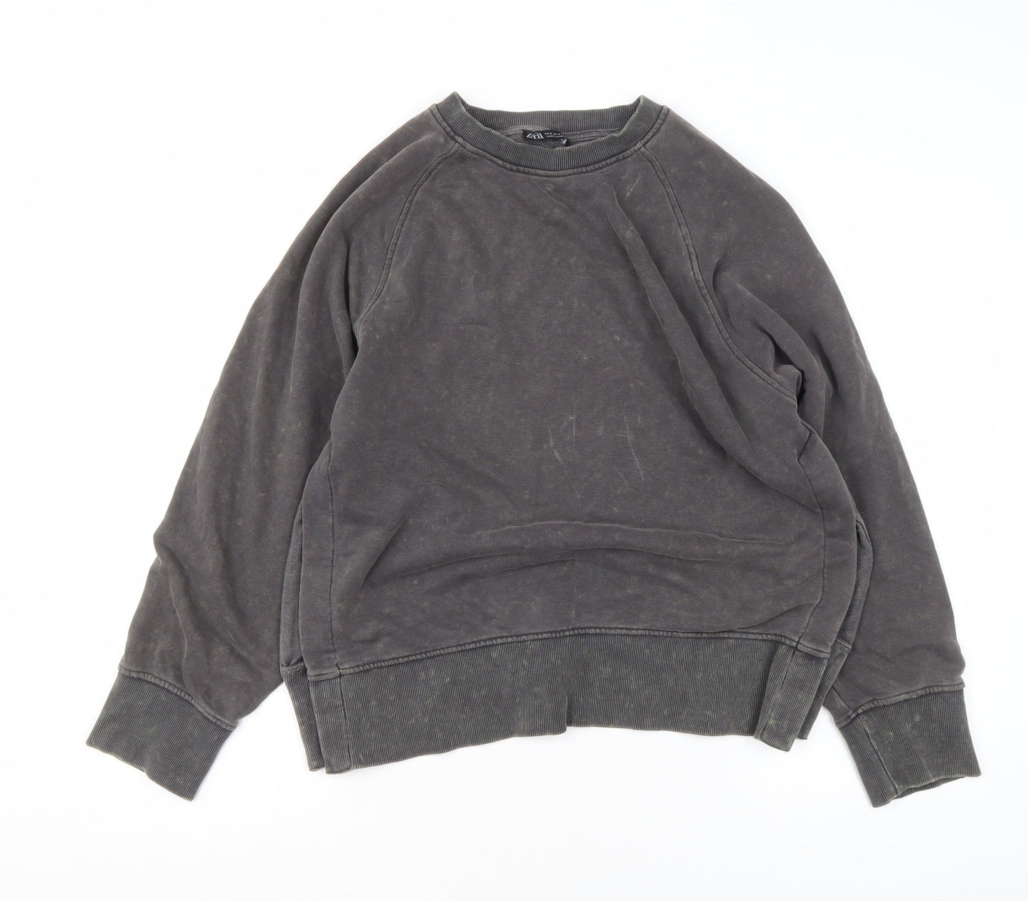 Womens UK Size S Zara Grey Pullover Sweatshirt