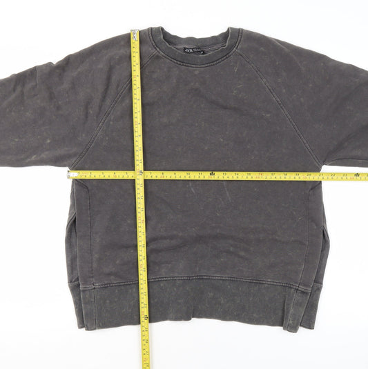 Womens UK Size S Zara Grey Pullover Sweatshirt
