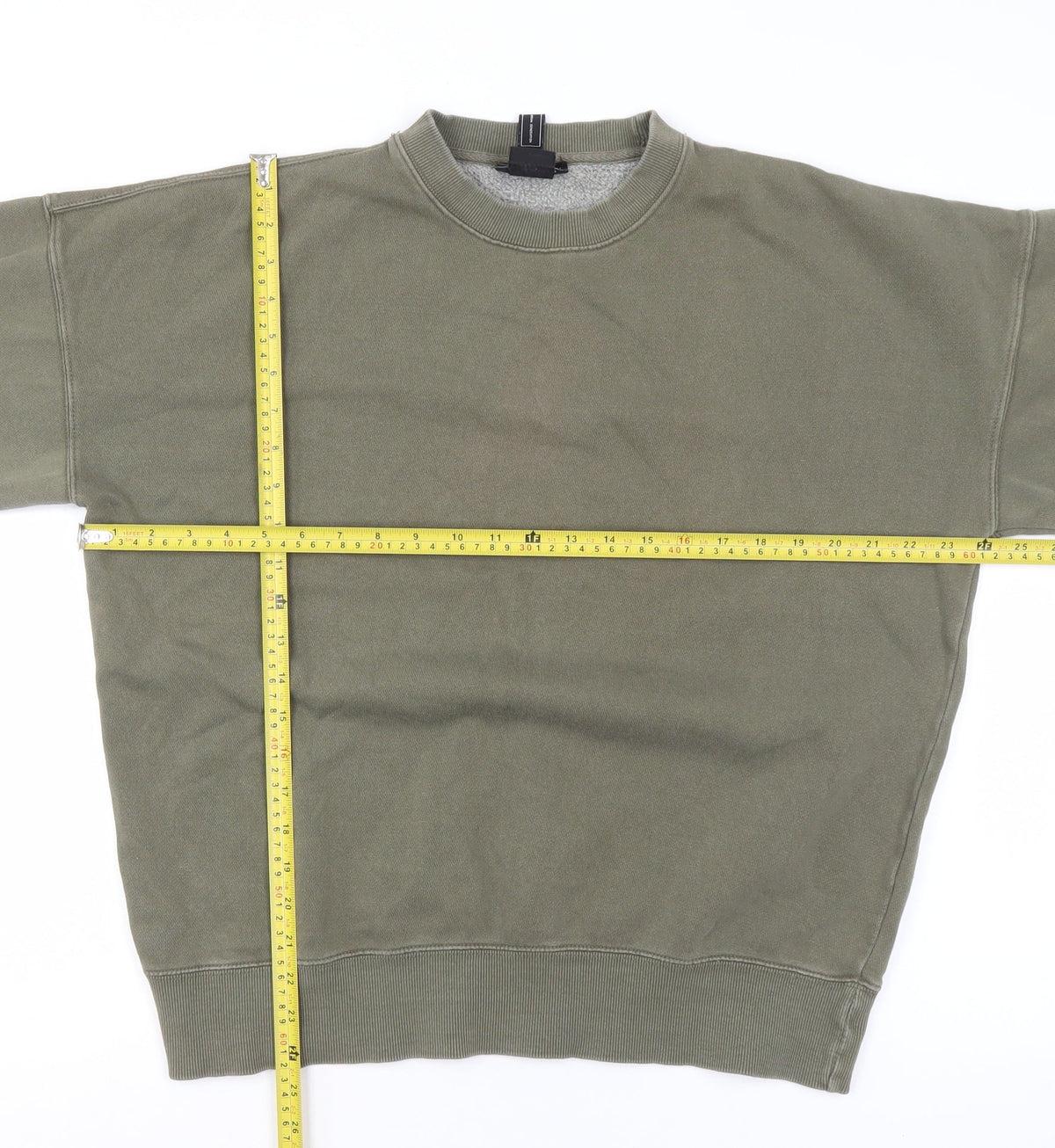 Mens UK Size S Pull&Bear Green Pullover Sweatshirt