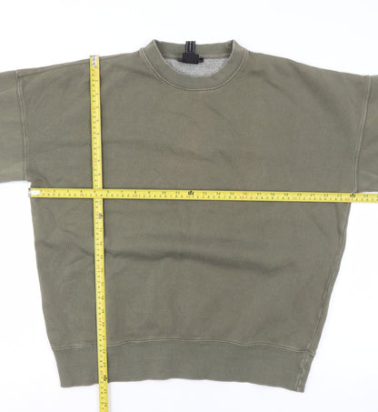 Mens UK Size S Pull&Bear Green Pullover Sweatshirt