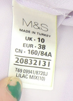 Womens UK Size 10 Marks and Spencer Multicoloured Basic Blouse