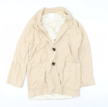 Womens UK Size XS H&M Regular Beige Blazer