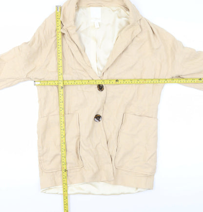 Womens UK Size XS H&M Regular Beige Blazer