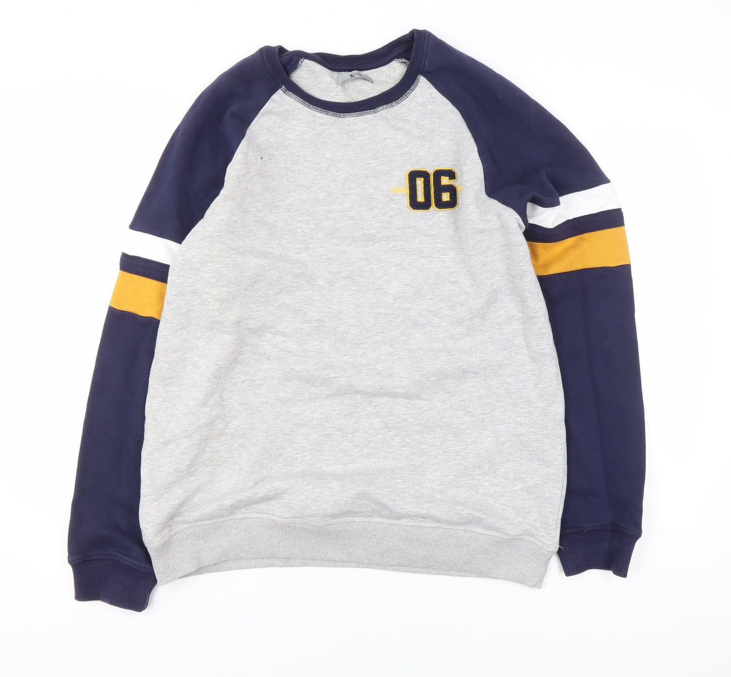 Mens UK Size L TU Grey Pullover Sweatshirt