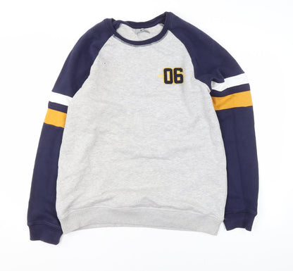 Mens UK Size L TU Grey Pullover Sweatshirt