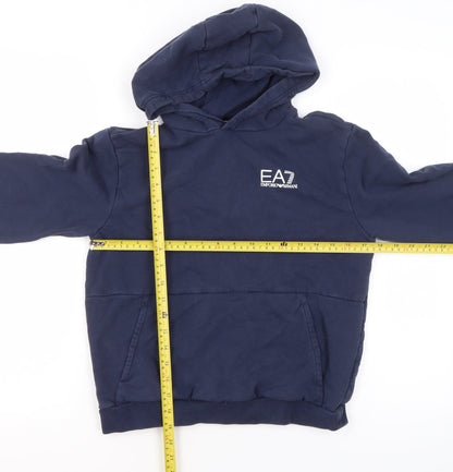 Boys UK Size 14 Years Emporio Armani Blue Pullover Hoodie
