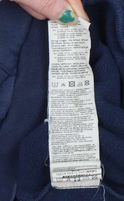 Boys UK Size 14 Years Emporio Armani Blue Pullover Hoodie