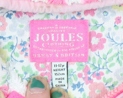 Girls UK Size 11-12 Years Joules Pink Full Zip Hoodie