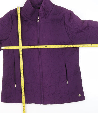 Womens UK Size 14 TIGI Purple Quilted Coat