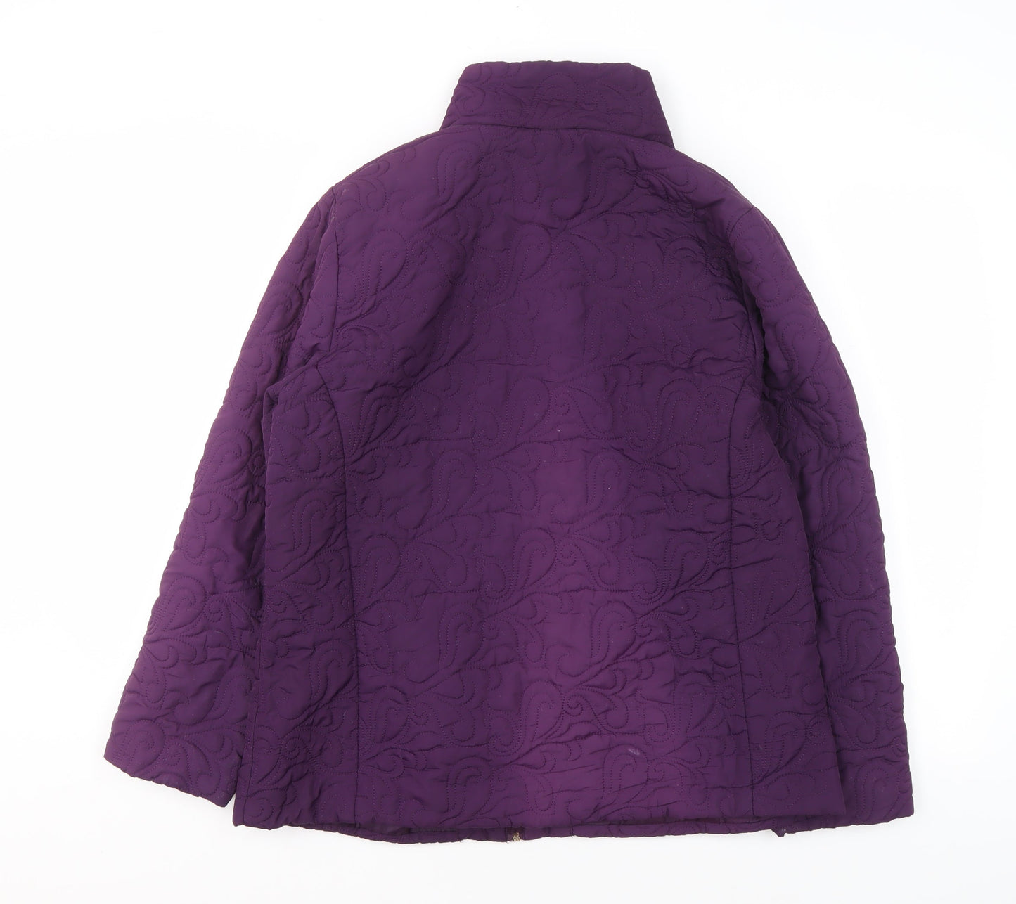 Womens UK Size 14 TIGI Purple Quilted Coat