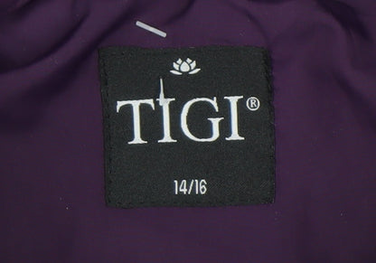 Womens UK Size 14 TIGI Purple Quilted Coat