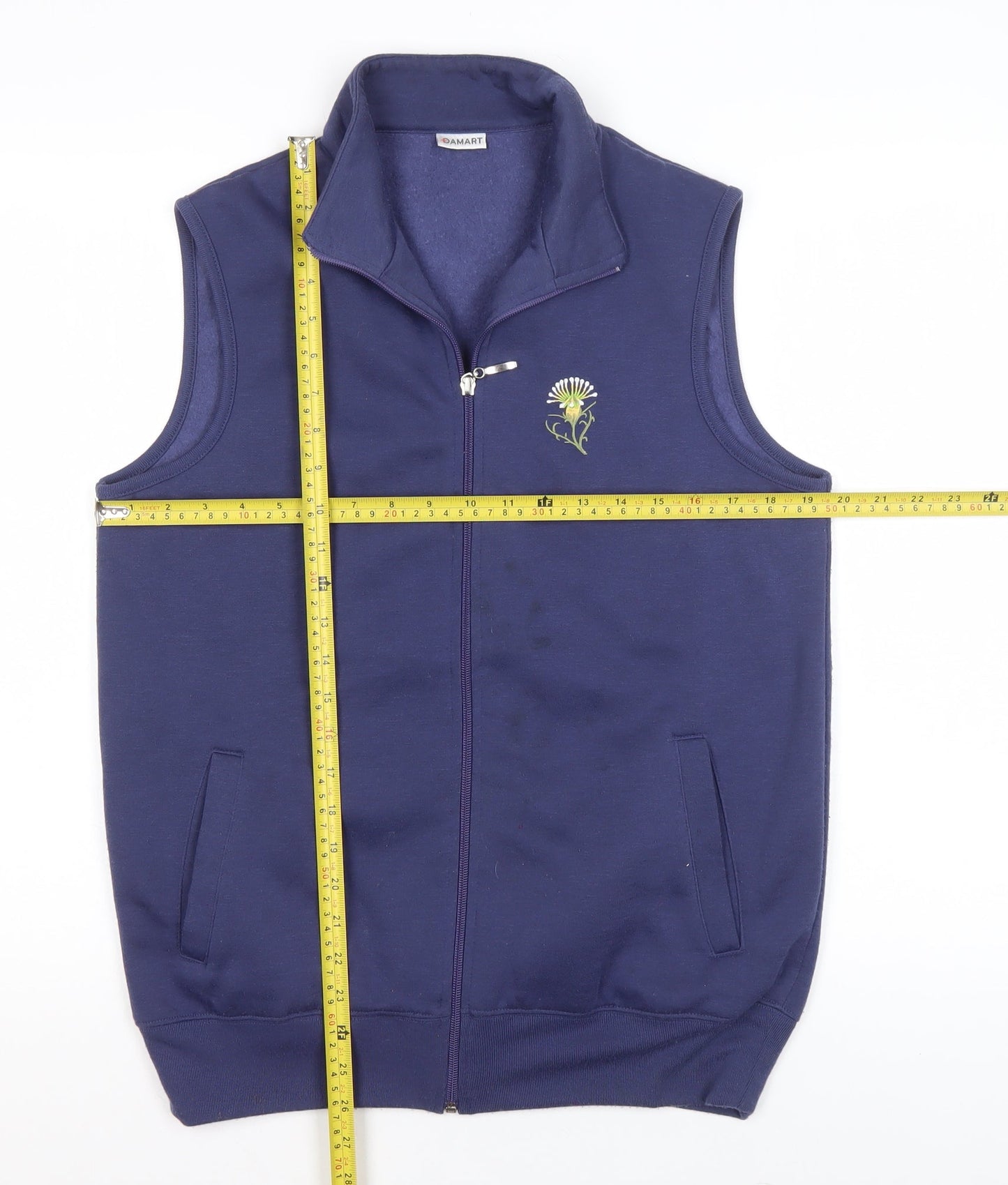 Womens UK Size 10/12 Damart Blue Bodywarmer