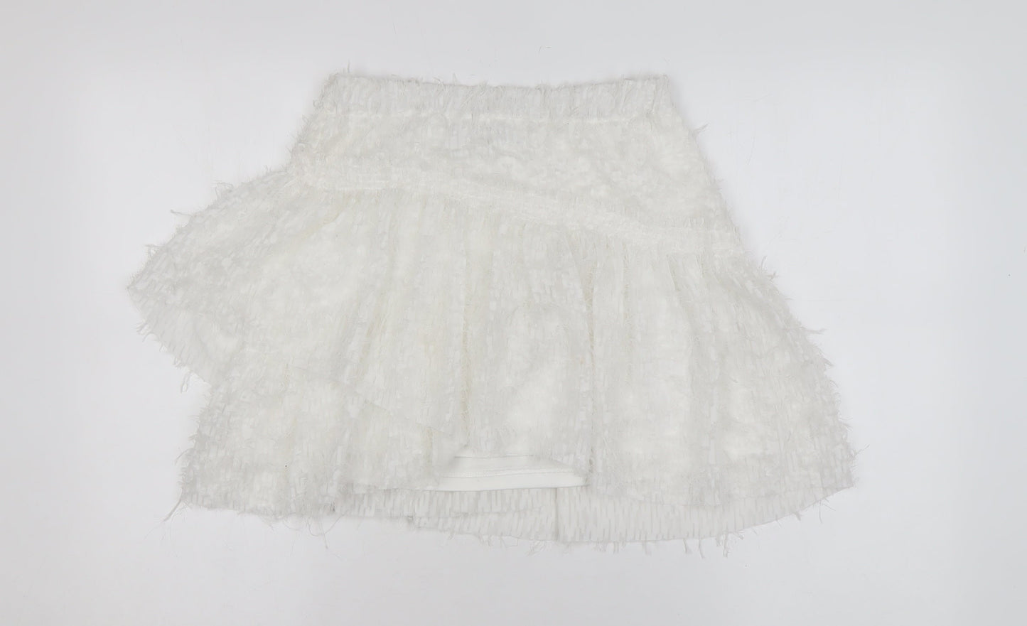 Womens UK Size S Zara Flare Tweed Skirt