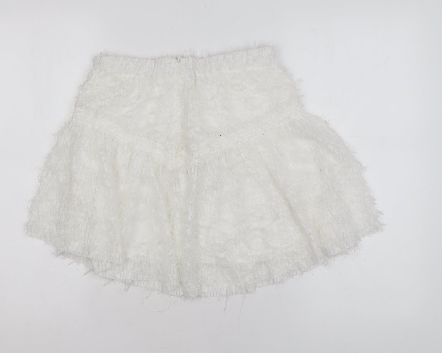 Womens UK Size S Zara Flare Tweed Skirt