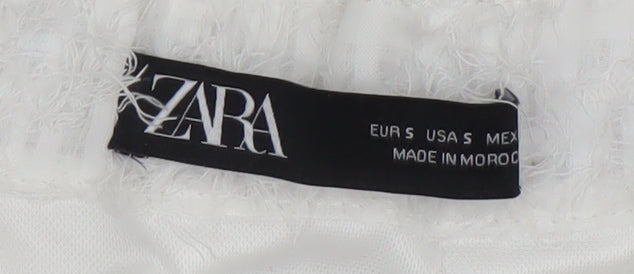 Womens UK Size S Zara Flare Tweed Skirt