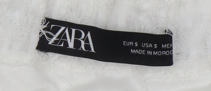 Womens UK Size S Zara Flare Tweed Skirt