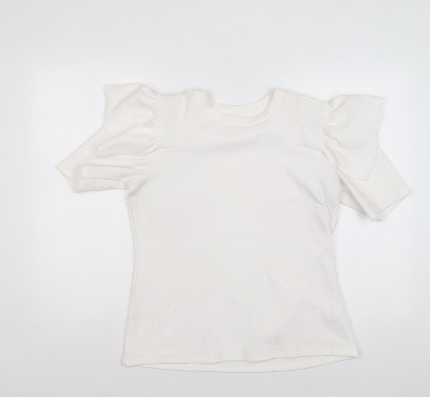 Womens UK Size 12 Savida Ivory Basic T-Shirt