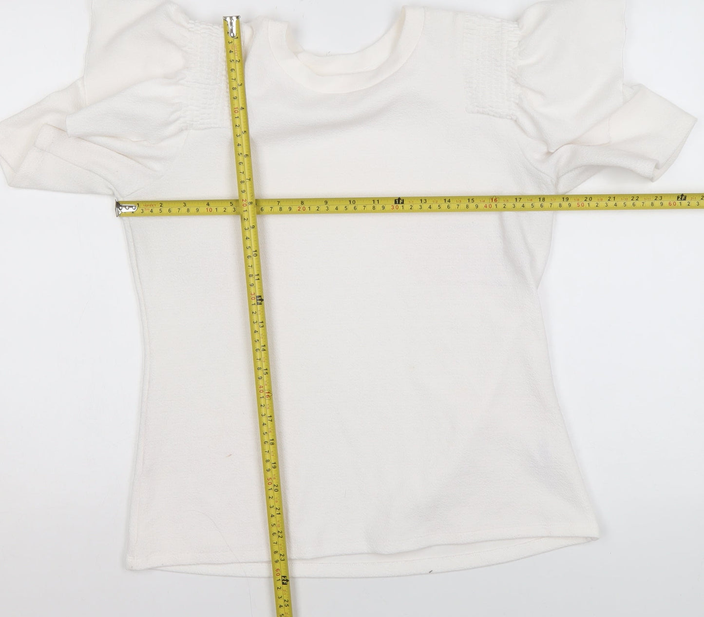 Womens UK Size 12 Savida Ivory Basic T-Shirt