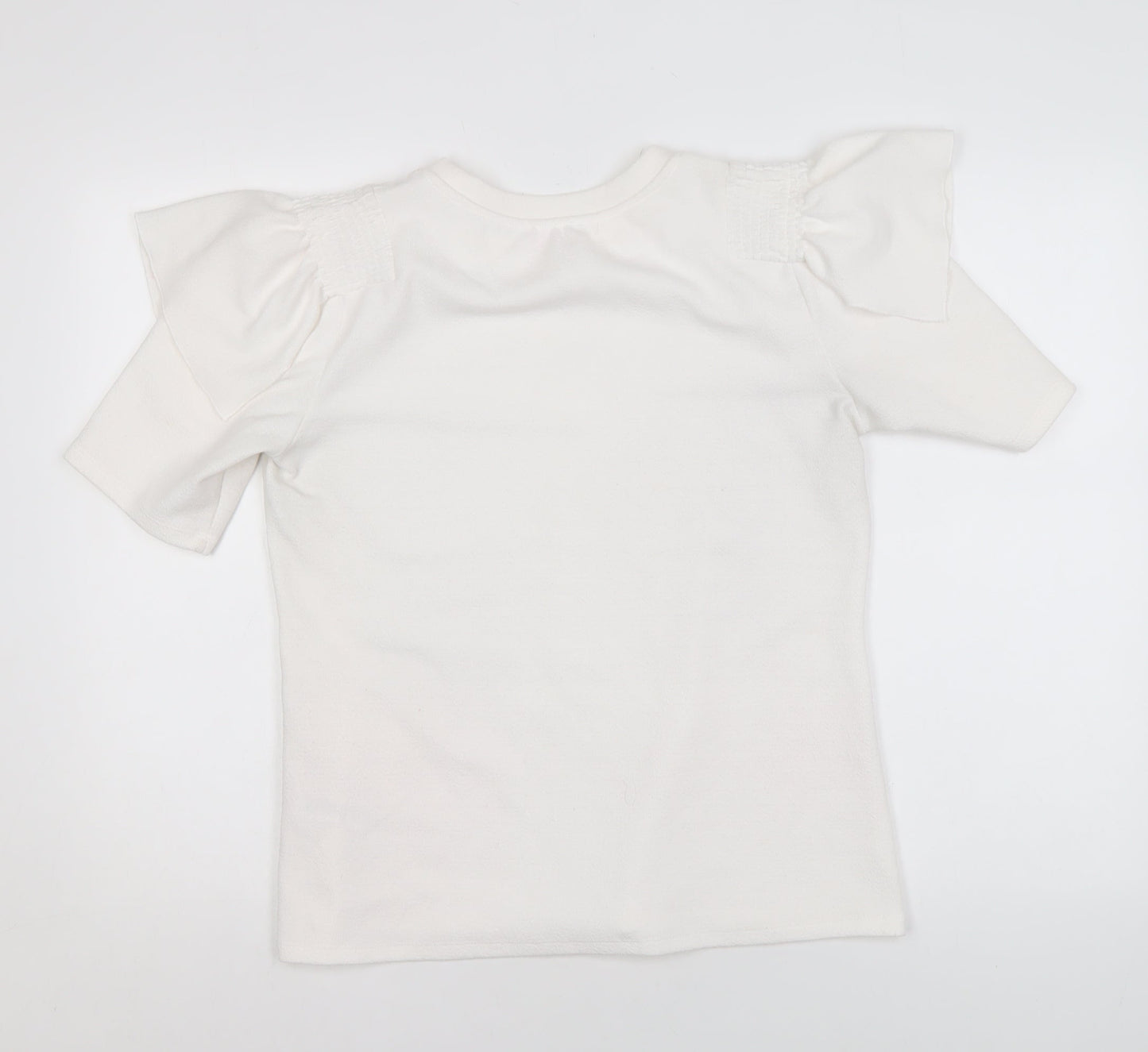 Womens UK Size 12 Savida Ivory Basic T-Shirt