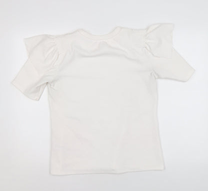 Womens UK Size 12 Savida Ivory Basic T-Shirt