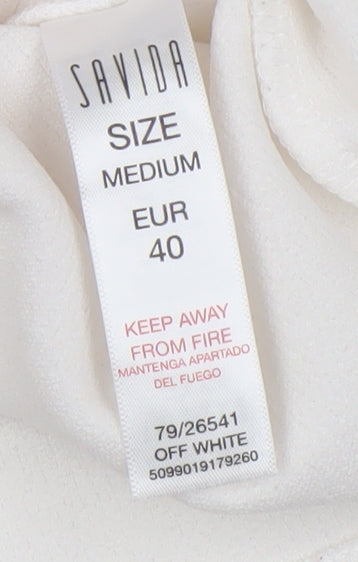 Womens UK Size 12 Savida Ivory Basic T-Shirt